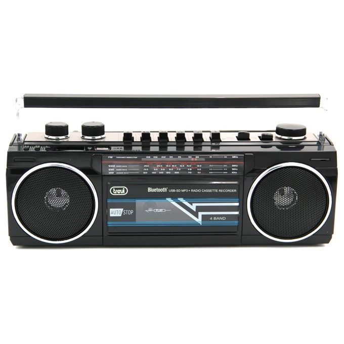 Trevi RR 501 BT Stereo Boombox Portatile Bluetooth Usb SD MP3 Nero