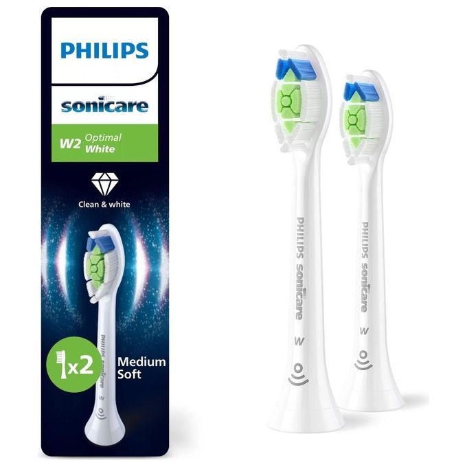 Philips Spazzolino Ricambio Philips Hx6062 87 Sonicare w2 Optimal White Bianco