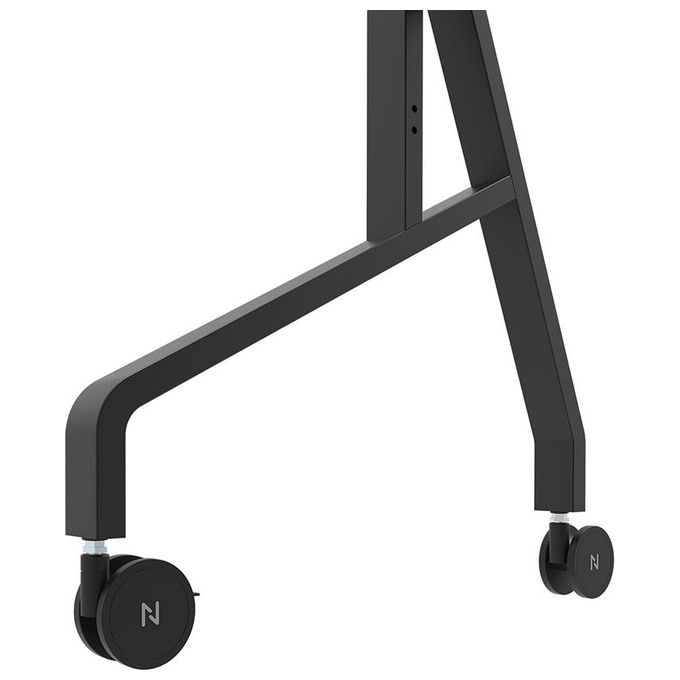 Neomounts FL50-575BL1 Carrello TV per schermi 65-115 pollici portatile con regolazione manuale altezza 10 cm e capacita' 125 Kg colore Nero