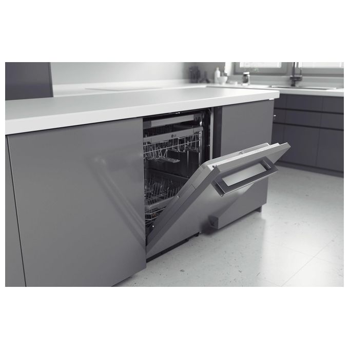 LG DB365TXS QuadWash Lavastoviglie Incasso a Scomparsa Totale 14 coperti Classe B 43 dB TrueSteam Wi-Fi (55x60x82 cm) colore Acciaio Inox