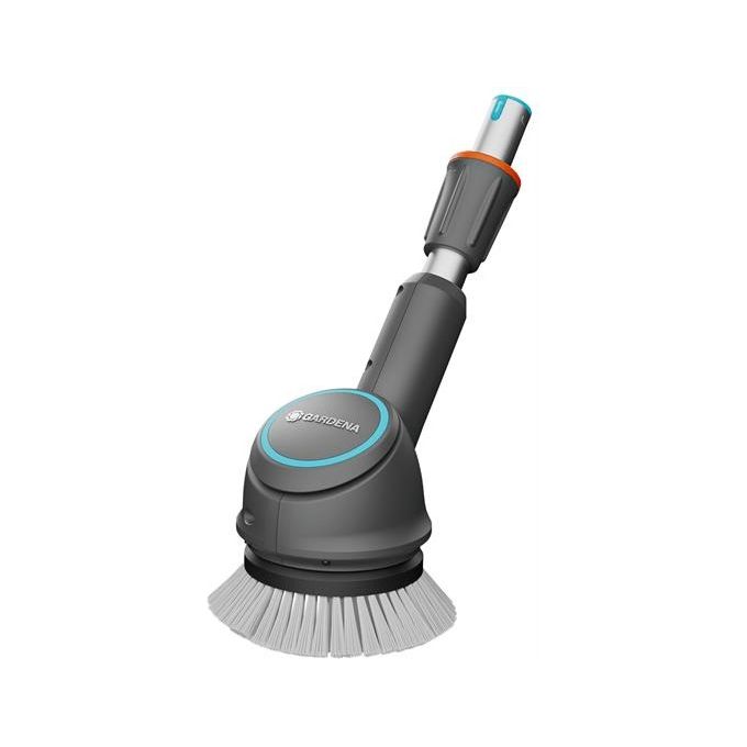 Gardena 14846-20 Accessorio Spazzola a Disco per Idropulitrice AquaBrush Setole in Nylon Morbido Regolazione Flusso Acqua 3 Livelli colore Grigio-Turquoise