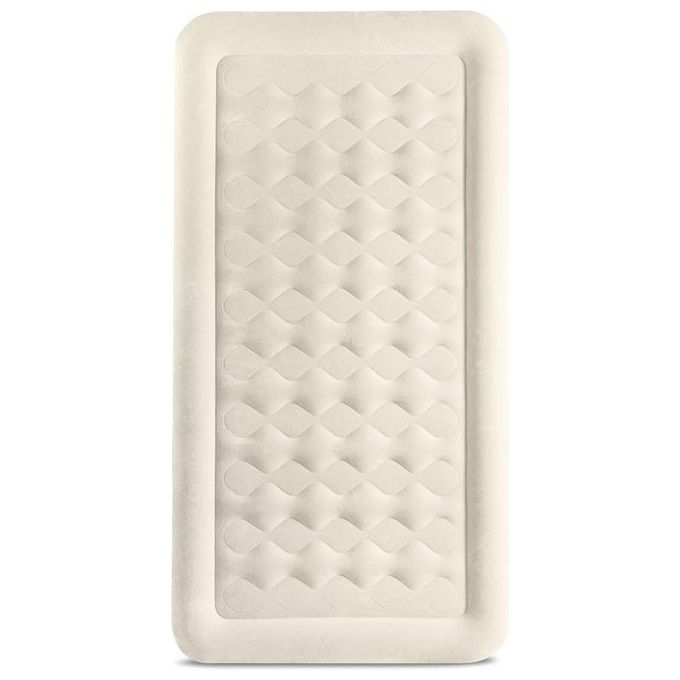 Intex 64426ND Ultra Plush Materasso Gonfiabile Singolo Fiber-Tech 99x191x46 cm Pompa Integrata 220V 136 Kg colore Beige
