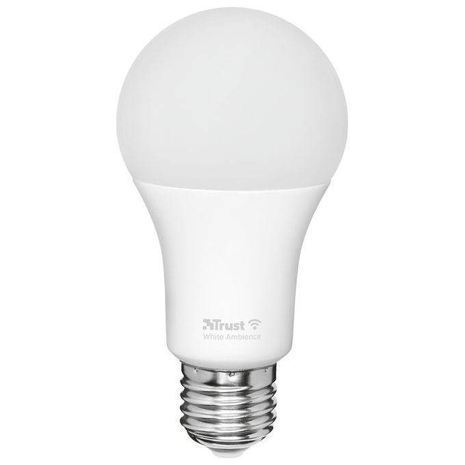TRUST 71298 Soluzione di Illuminazione Intelligente Lampadina Intelligente Wi-fi Bianco per Casa e Arredamento Smart