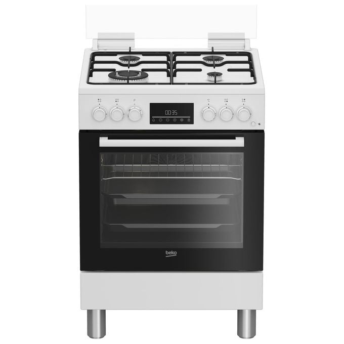 Beko FBE62310GW Cucina Libera Installazione Piano Gas 4 Fuochi Forno Elettrico Ventilato 66 L Classe A (85x60x60 cm) colore Bianco