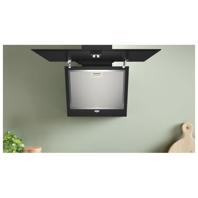 Bosch DWK65DK60 Serie 2 Cappa a muro inclinata 60 cm 430 m³-h Classe A 60 dB Touch colore Nero