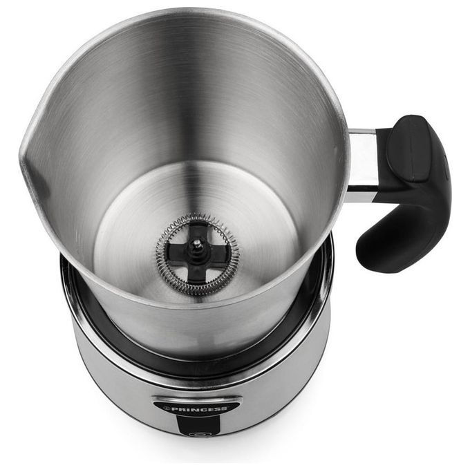 Princess 01.243005.01.001 Montalatte 500 ml 650 W schiuma fredda schiuma calda riscaldamento parti lavabili in lavastoviglie colore Argento