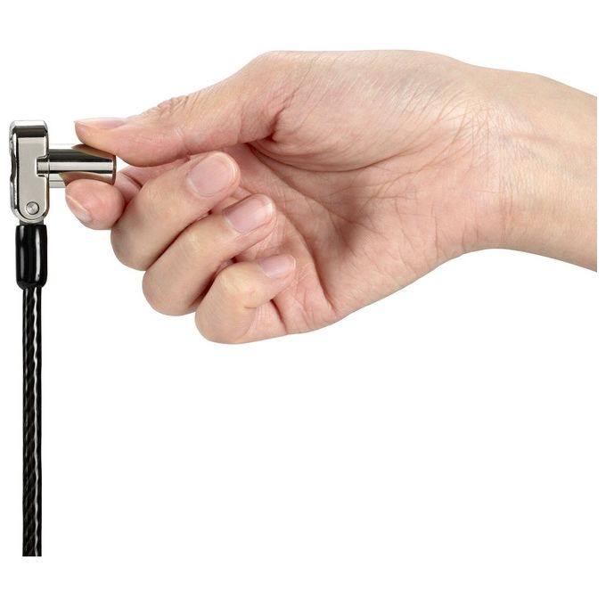 Kensington K62318WW Lucchetto per Laptop Universale 3-in-1 con Chiave da 5 mm Cavo in Acciaio al Carbonio da 1,8 m Tecnologia Hidden Pin colore Nero