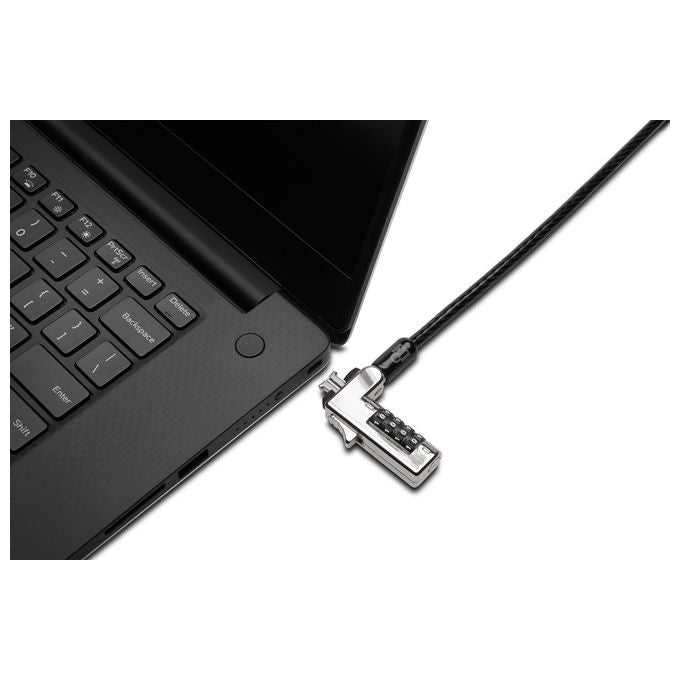 Kensington K60600WW Lucchetto per laptop con combinazione Slim Tipo di serratura Blocco di combinazione Chiave Tipologia slot blocco cavo Kensington colore Nero-Argento
