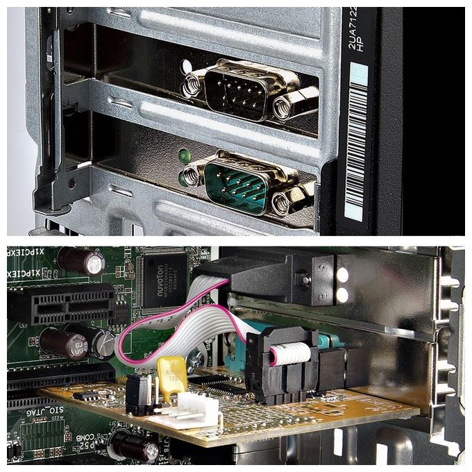 StarTech 21050-PC-SERIAL-LP Scheda seriale PCI Express a 2 porte RS232 DB9 con UART 16C1050 FIFO 256 byte Baud Rate 921,6 Kbps PCIe 2.0 x1 compatibile Windows e Linux colore Giallo