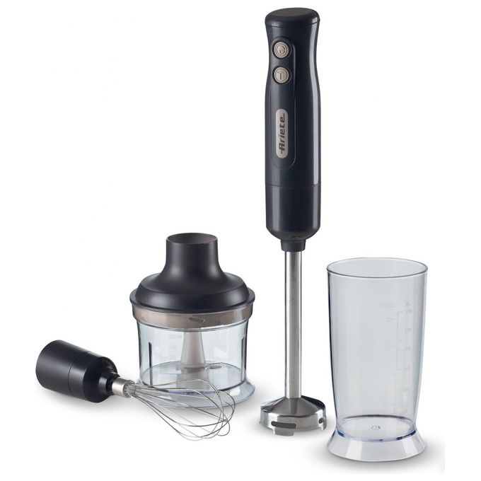 Ariete 00C060110AR0 Breakfast Frullatore ad Immersione 3in1 700W 2 velocita' lama inox tritatutto 600ml colore Grigio