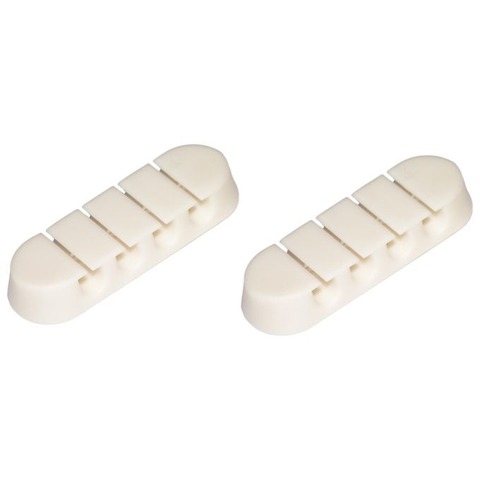 Link Kit 2 Pezzi Supporti per Gestione Cavi 4 Posizioni Bianco