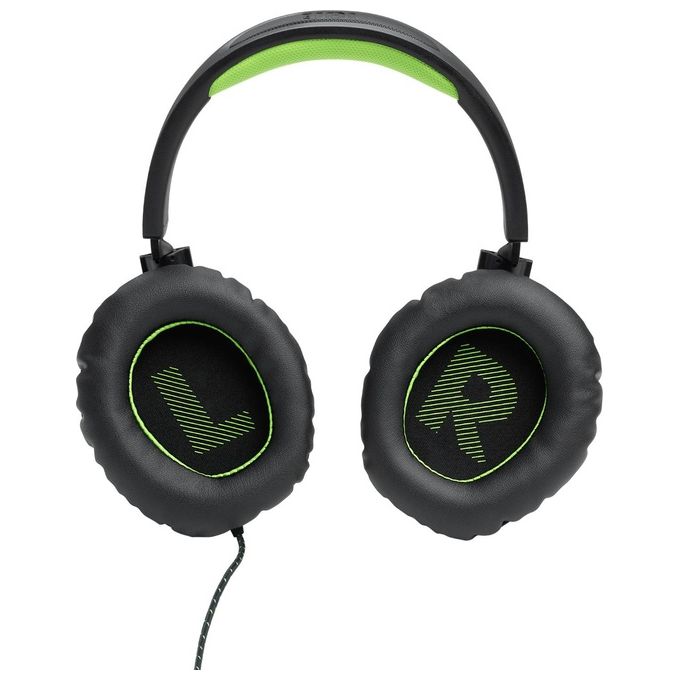 JBL JBLQ100XBLKGRN Quantum 100X Cuffie Gaming Over-Ear Cablate Microfono Rimovibile compatibili Xbox PlayStation Nintendo Switch PC colore Nero