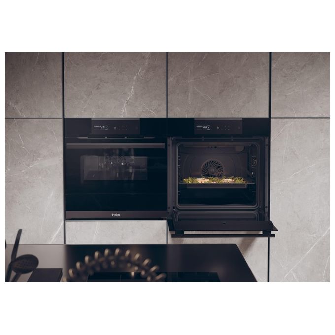 Haier 33703230 I-Message Steam Series 6 Forno da incasso elettrico a vapore 70 L Classe A+ Wi-Fi Bluetooth hOn pirolitico (59.5x59.5x56.8 cm) colore Nero
