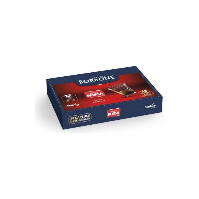 Caffe' Borbone 1001259000000 Miscela Rossa Capsule Compatibili Caffitaly 48 Capsule 100% Robusta Intensita' 9-10