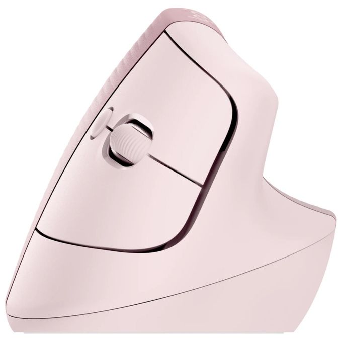 Logitech 910-006478 Lift Mouse Ergonomico Verticale Senza Fili 4000 DPI Bluetooth e RF 4 Tasti Clic Silenziosi Fino a 24 Mesi di Autonomia colore Rosa