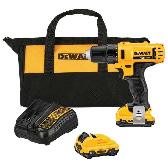 DeWALT DCD710D2, Trapano con impugnatura a pistola, Perforamento, Avvitamento, Nero, Giallo, 1 cm, 2 cm, 1 cm
