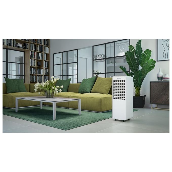 Olimpia Splendid 99242 Peler 10 WiFi Raffrescatore Evaporativo Torre 200 m3-h 3 velocita' serbatoio 10 L timer 8 h 60 W 55 dB colore Bianco