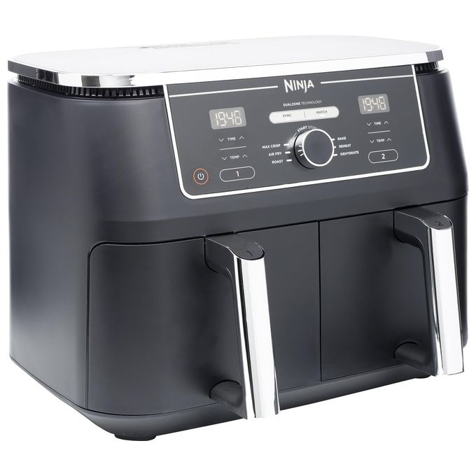 Ninja AF400EU Friggitrice ad aria Dual Zone 9.5 L 2470 W 6 funzioni 2 cestelli digitale colore Nero