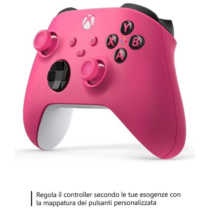 Microsoft QAU-00083 Controller Wireless per Xbox Compatibile con Xbox Series X-S Xbox One PC Windows Android iOS Bluetooth Jack 3,5 mm Pulsante Condividi Batteria AA Fino a 40 Ore colore Rosa Intenso