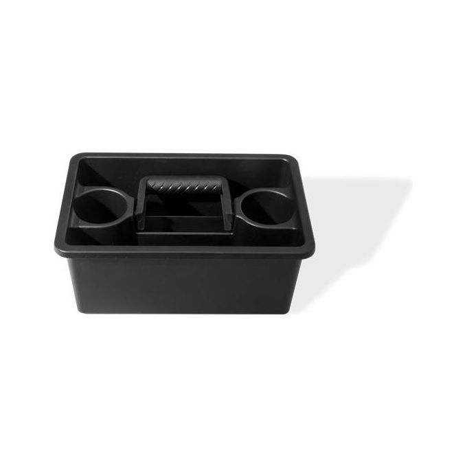 Weber 3400128 Weber Works Cestello di Trasporto con Coperchio a Vassoio in Plastica Resistente e Maniglia Pieghevole Compatibile con Ripiani Laterali Works colore Nero