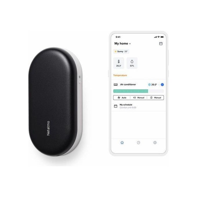 Netatmo NAC-IT Controllo Intelligente di Climatizzazione Wi-Fi Compatibile con Condizionatori e Pompe di Calore con App Home + Control e Geolocalizzazione colore Bianco