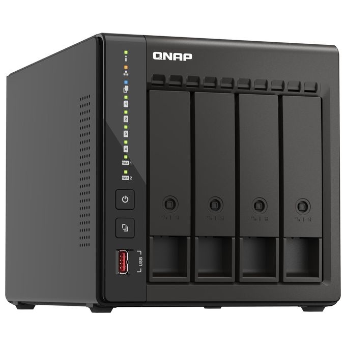 Qnap TS-453E-8G NAS Tower 4 Bay Intel Celeron J6412 8 GB DDR4 2x 2.5GbE 2x HDMI colore Nero