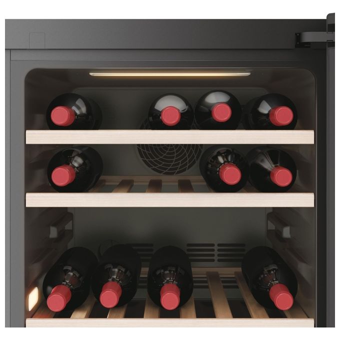 Haier HWS77GDAU1 Wine Bank 50 Serie 7 Cantinetta Vino 77 Bottiglie 2 Zone WiFi Classe G 37 dB colore Nero