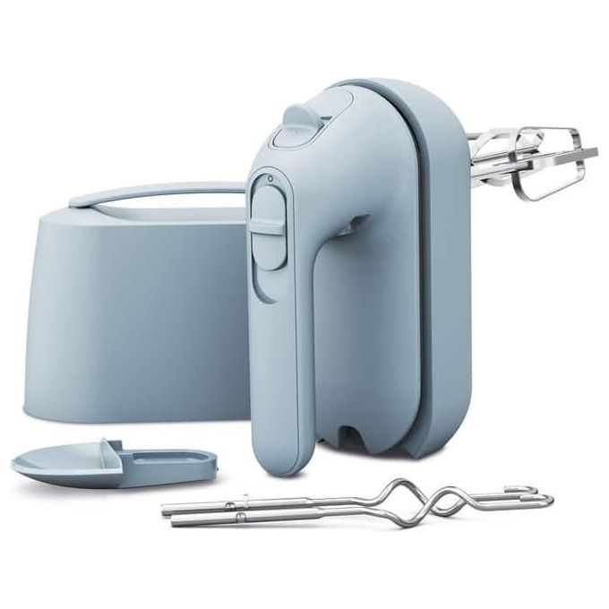 Kenwood HMP40.000GY QuickMix Go Sbattitore Elettrico Portatile 350W 5 Velocita' con Custodia Integrata e Fruste in Acciaio Inox colore Storm Blue