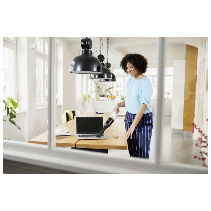 Kärcher CVH 2 Aspirabriciole a Batteria Senza Sacchetto Filtro HEPA 7,2 V 20 min 78 dB colore Nero Bianco