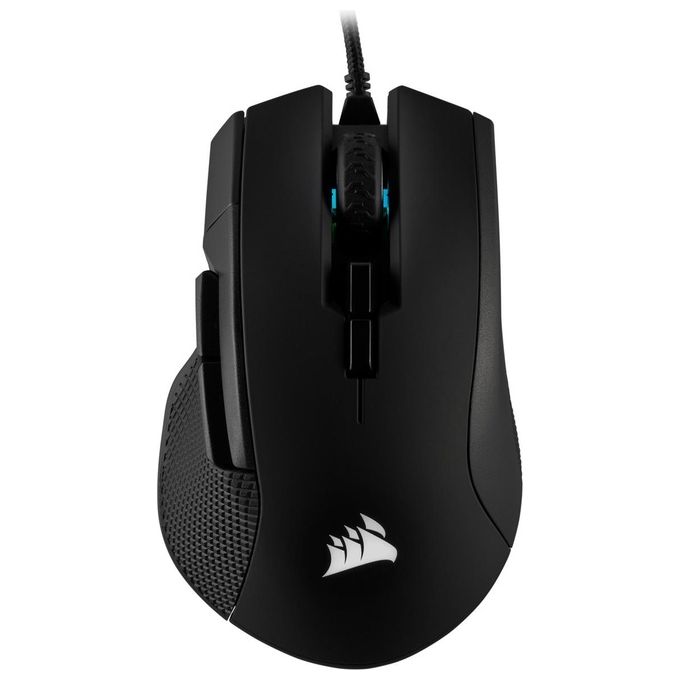 Corsair Ironclaw Rgb Fps-Moba Mouse Gaming Ottico Sensore 18000 Dpi Retroilluminazione Rgb Led Nero