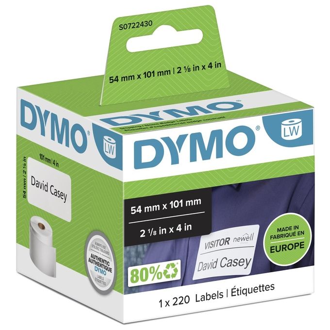 Dymo Cf220etich Labelwriter 54x101mm Bianco