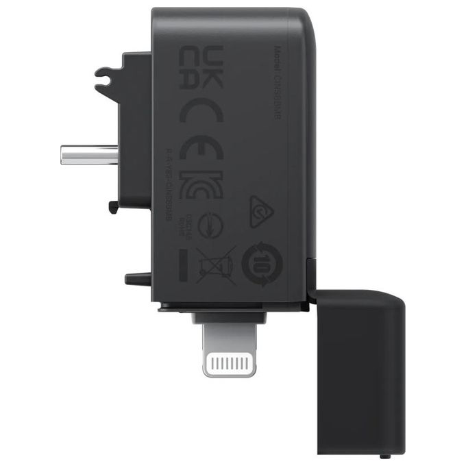 Insta360 CINSBBMB Quick Reader per X4 Lettore Schede USB-C e Lightning Compatibile iOS e Android colore Nero