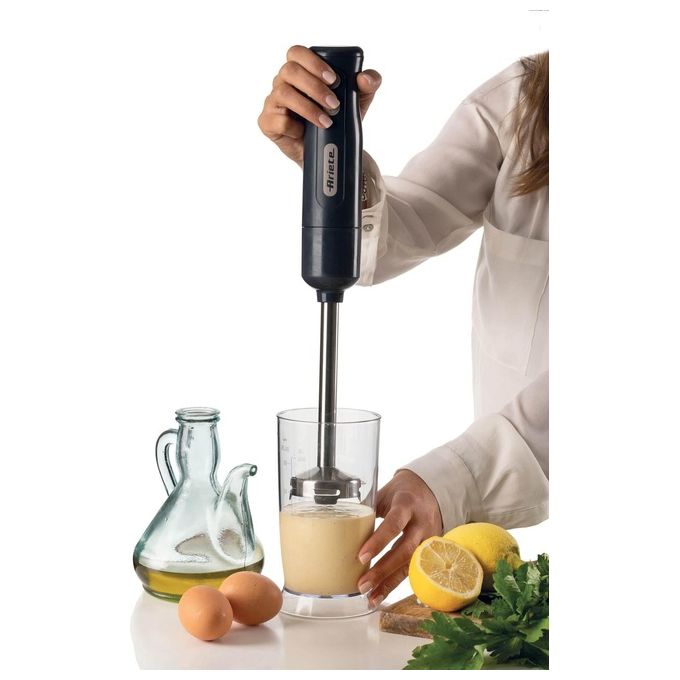 Ariete 00C060110AR0 Breakfast Frullatore ad Immersione 3in1 700W 2 velocita' lama inox tritatutto 600ml colore Grigio