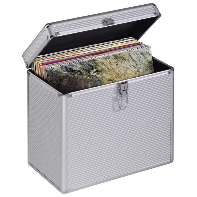 Hama Valigetta Porta LP Silver 50 Posti
