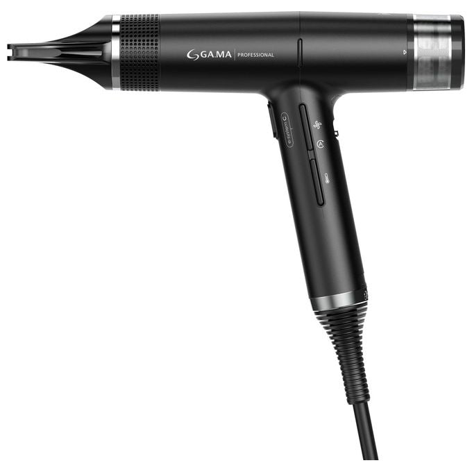 Ga.ma PH6065.BK iQ1 Perfetto Asciugacapelli 1600W Motore Brushless 110000 rpm Oxy-Active 3 velocita' 4 temperature colore Nero