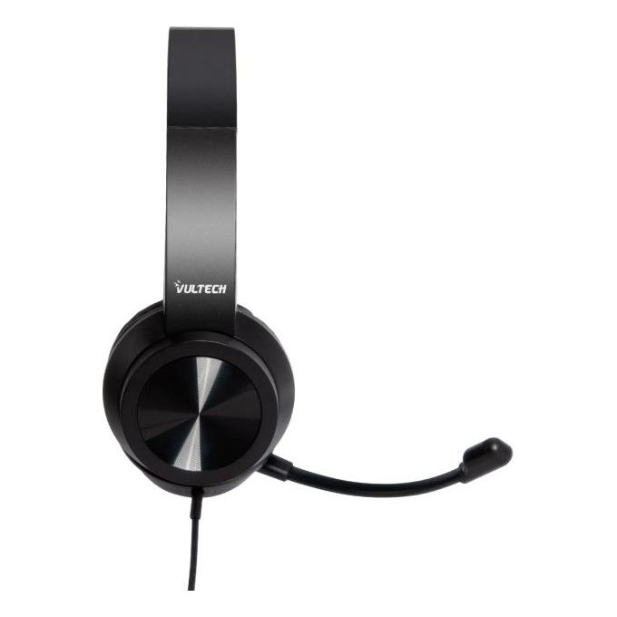 VulTech Cuffie con Microfono con Archetto Regolabile con Filo Usb