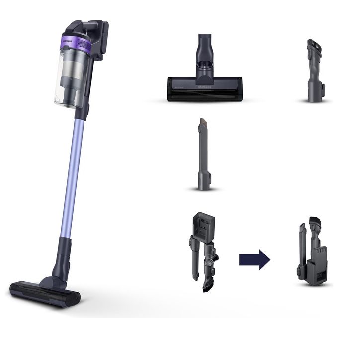 Samsung VS15A6031R4ET Jet 60 Turbo Aspirapolvere Senza Fili 150W autonomia 40 min filtro 99.999% 0.80 L 86 dB colore Viola