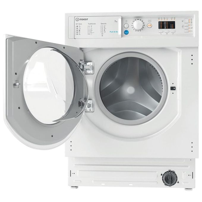 Indesit BIWMIL71252EUN Lavatrice da Incasso Frontale 7 Kg 1200 rpm Classe E 14 Programmi PushandWash (82x60x55 cm) colore Bianco