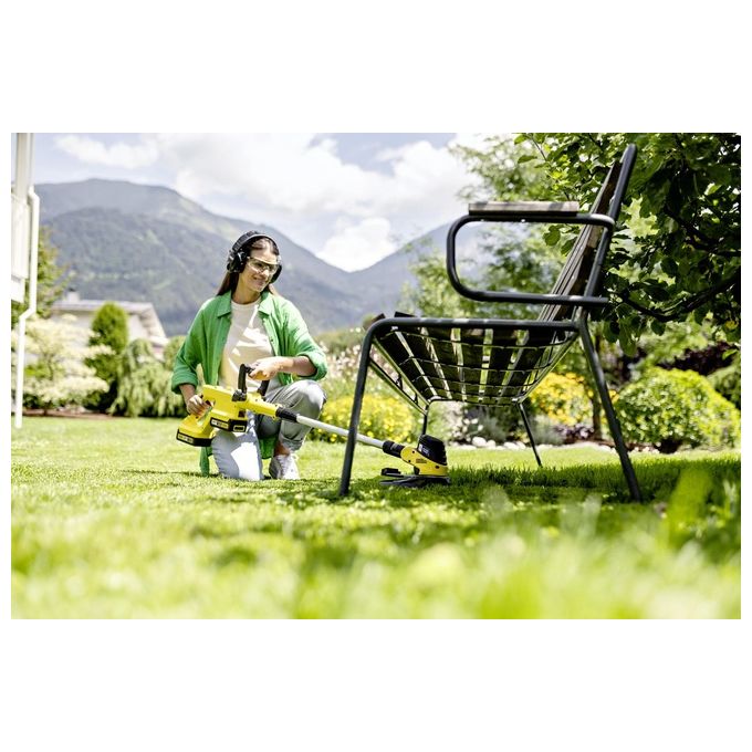 Kärcher 1.445-451.0 LTR 3-18 DUAL BATTERY SET Tagliabordi a Batteria 18 V 2 Batterie 30 cm Linea Automatica colore Nero Acciaio inox Giallo