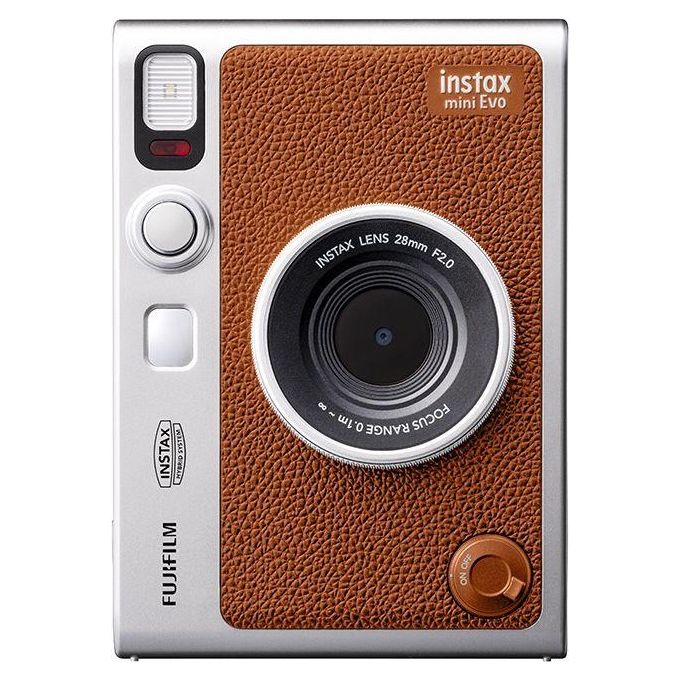 Fujifilm EVO Instax Mini Evo Fotocamera Istantanea Ibrida 100 Combinazioni Bluetooth Selfie colore Marrone