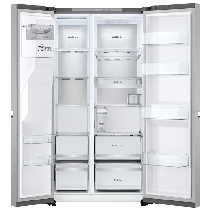 LG GSLE91MBAC Frigorifero Side by Side 628 L 179 cm Classe C 34 dB No Frost Wi-Fi Dispenser UVnano (179x91x74 cm) colore Metal Sorbet