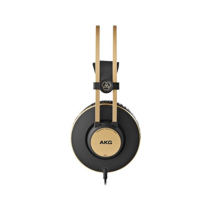 AKG K92 Cuffie Monitor a Padiglione Over-Ear Chiuse Cablate Studio 32 Ohm 113 dB 3 m colore Nero Oro