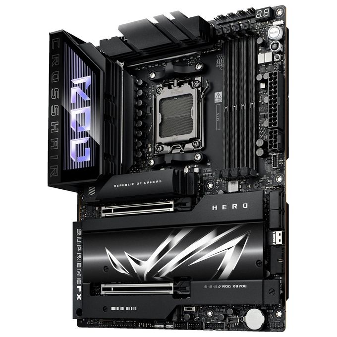 ASUS 90MB1IE0-M0EAY0 ROG CROSSHAIR X870E HERO Scheda Madre ATX Socket AM5 DDR5 192 GB PCIe 5.0 Wi-Fi 7 Bluetooth 5.4 colore Nero