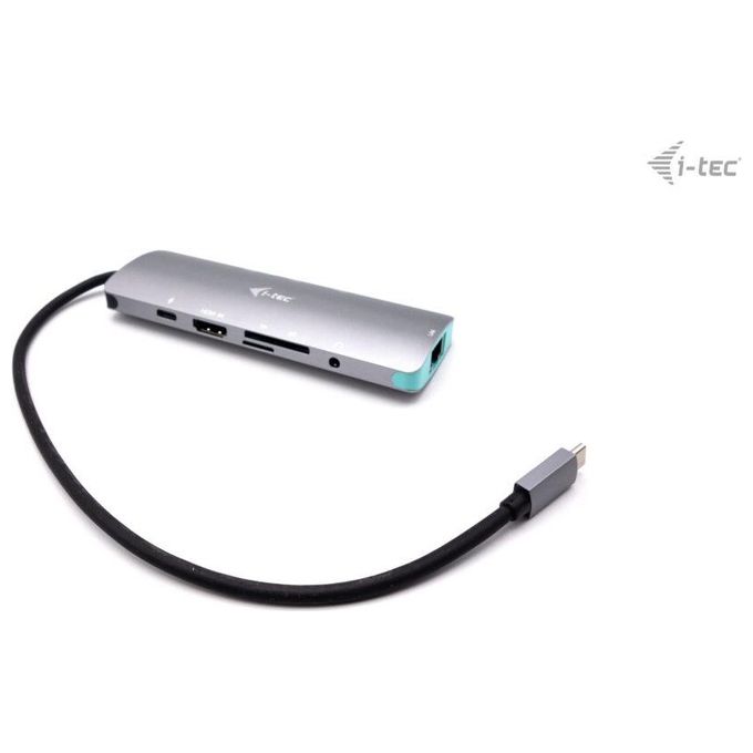 I-tec C31NANODOCKLANPD USB-C 4K Nano Docking Station HDMI 4K@60Hz Ethernet Gigabit 3x USB 3.2 Gen 1 Lettore SD-microSD Power Delivery 100W colore Argento
