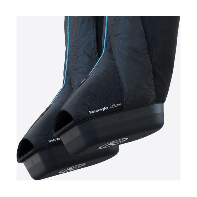 Therabody JETBOOTS RecoveryAir Stivali Massaggio a Compressione Wireless con Bluetooth TruGrade FastFlush 240 min batteria inclusi custodia e caricabatterie colore Nero