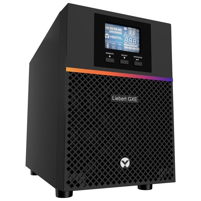 Vertiv GXE3-1000IMT Liebert UPS Tower 1000 VA 900 W Tecnologia Online a Doppia Conversione Onda Sinusoidale Pura 8 Prese C13 Batteria VRLA colore Grigio
