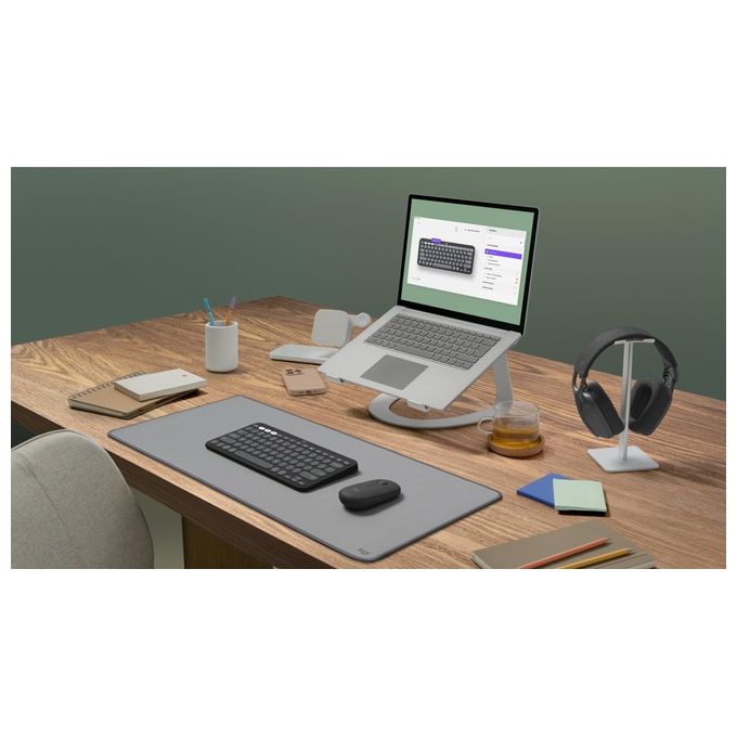 Logitech 920-012221 Pebble 2 Combo Kit Tastiera e Mouse Wireless Bluetooth Logi Bolt QWERTY Italiano Easy-Switch 3 Dispositivi colore Grafite