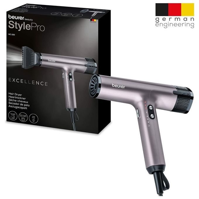 Beurer HC 100 Asciugacapelli 1700 W Ionico 4 Velocita' 4 Temperature Diffusore e Concentratore inclusi colore Viola