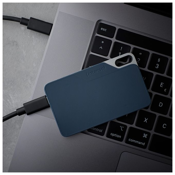 Intenso 3826460 TX100 SSD Esterno 1 TB USB 3.2 Gen 1x1 fino a 500 MB-s colore Grigio Blu