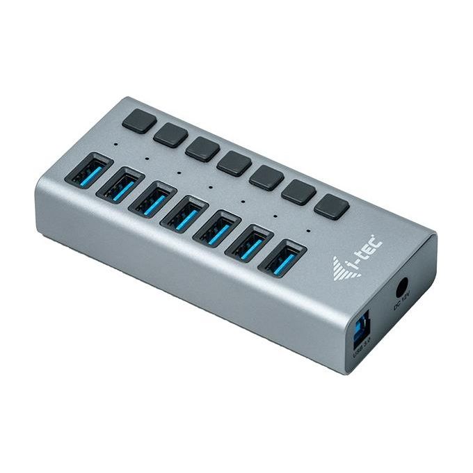 I-Tec U3CHARGEHUB7 Caricabatterie per Dispositivi Mobili Interno Grigio